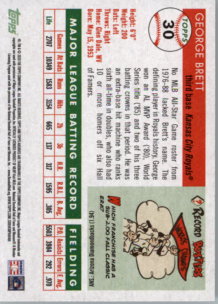2020 Topps Archives Baseball Main Set Cards #1 to #160 Rookies and Veterans - Picture 57 of 293
