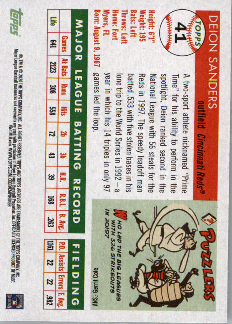 2020 Topps Archives Baseball Main Set Cards #1 to #160 Rookies and Veterans - Picture 77 of 293