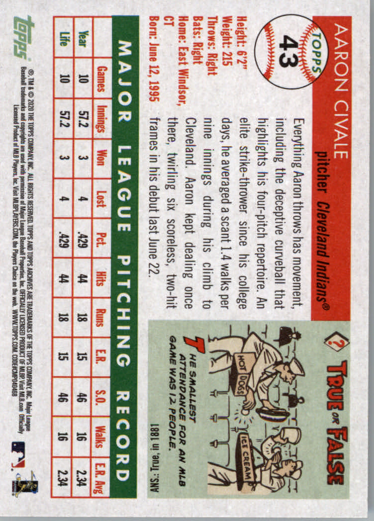 2020 Topps Archives Baseball Main Set Cards #1 to #160 Rookies and Veterans - Picture 81 of 293