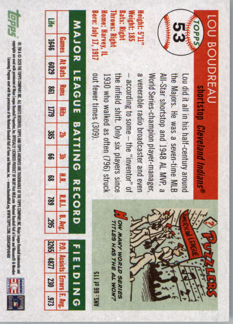 2020 Topps Archives Baseball Main Set Cards #1 to #160 Rookies and Veterans - Picture 101 of 293