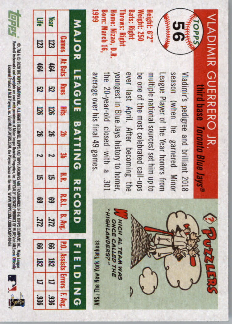 2020 Topps Archives Baseball Main Set Cards #1 to #160 Rookies and Veterans - Picture 107 of 293