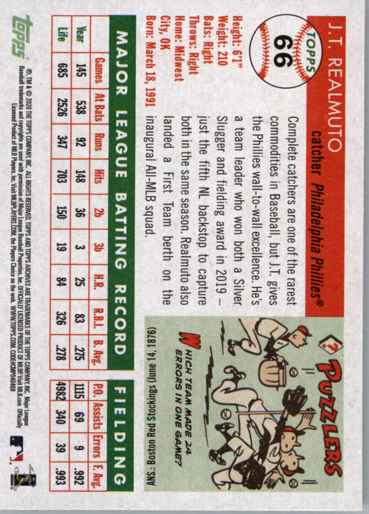 2020 Topps Archives Baseball Main Set Cards #1 to #160 Rookies and Veterans - Picture 125 of 293