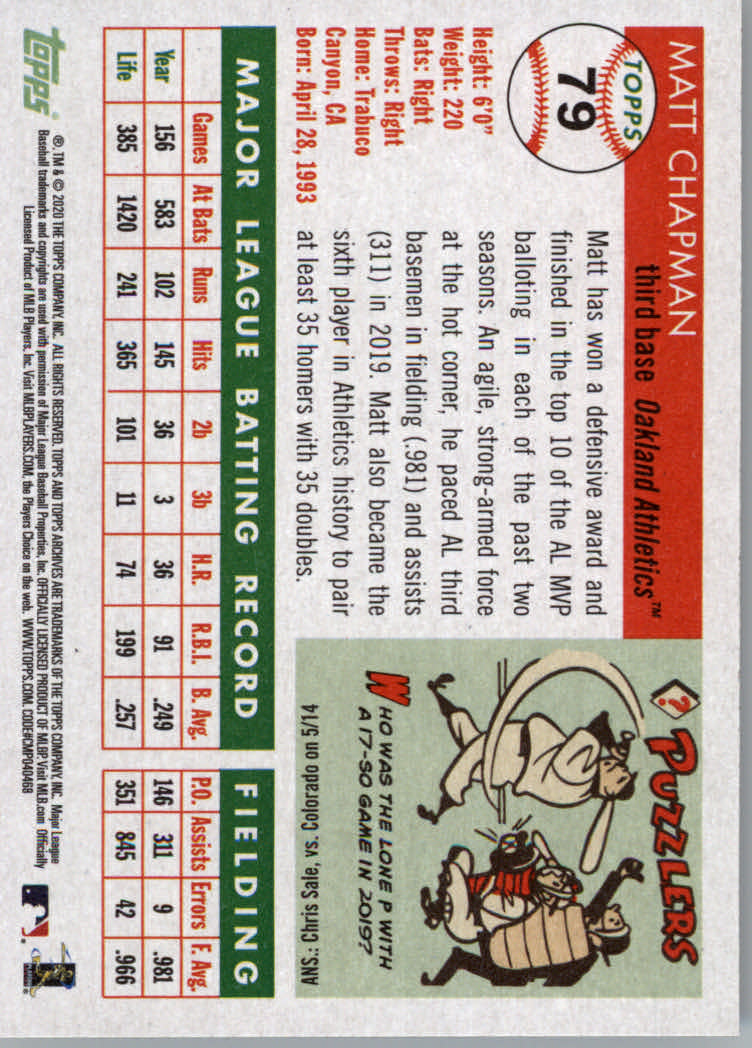 2020 Topps Archives Baseball Main Set Cards #1 to #160 Rookies and Veterans - Picture 149 of 293