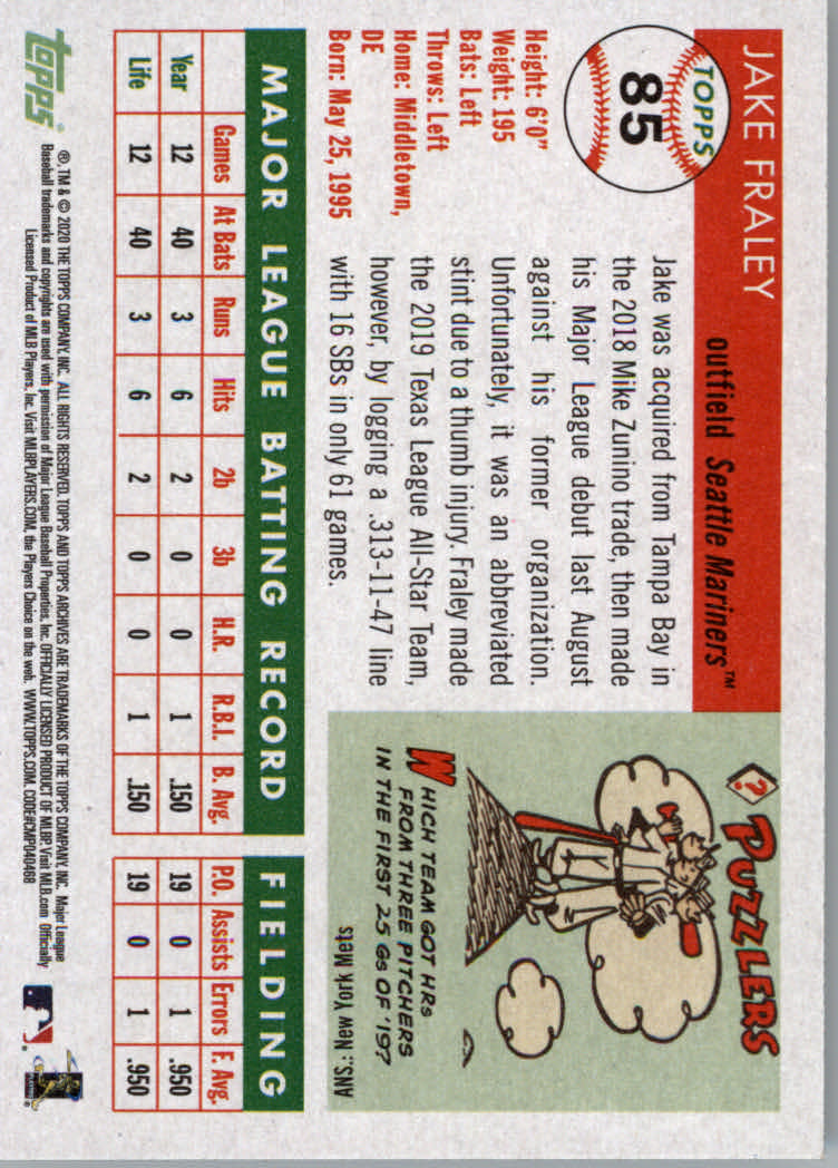 2020 Topps Archives Baseball Main Set Cards #1 to #160 Rookies and Veterans - Picture 161 of 293