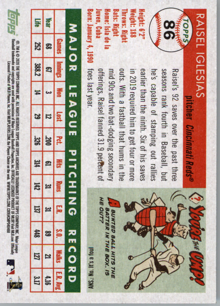 2020 Topps Archives Baseball Main Set Cards #1 to #160 Rookies and Veterans - Picture 163 of 293