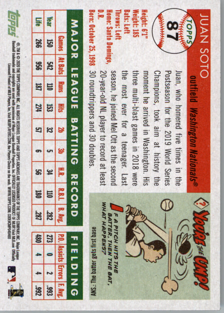 2020 Topps Archives Baseball Main Set Cards #1 to #160 Rookies and Veterans - Picture 165 of 293