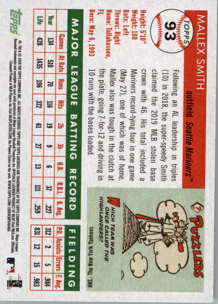 2020 Topps Archives Baseball Main Set Cards #1 to #160 Rookies and Veterans - Picture 177 of 293