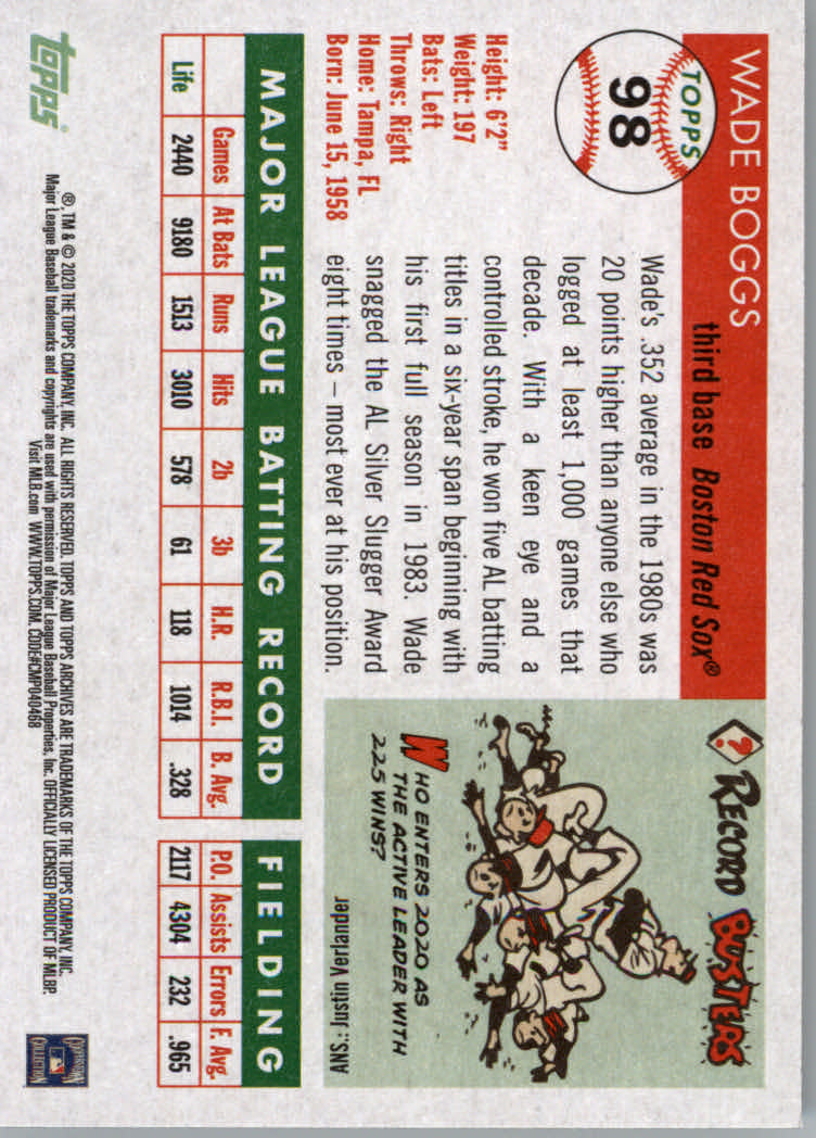 2020 Topps Archives Baseball Main Set Cards #1 to #160 Rookies and Veterans - Picture 187 of 293