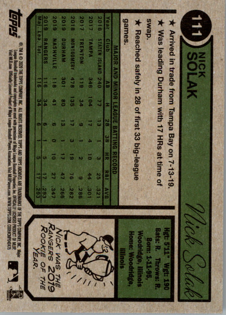 2020 Topps Archives Baseball Main Set Cards #1 to #160 Rookies and Veterans - Picture 209 of 293