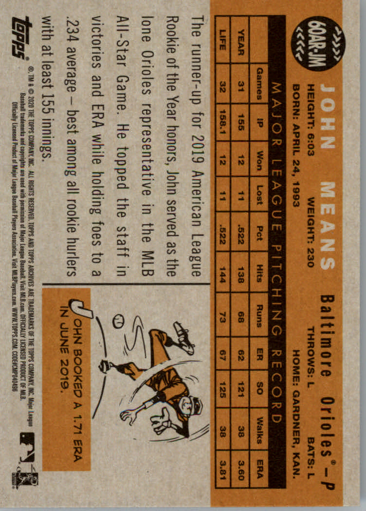 2020 Topps Archives Baseball '60 Topps All-Star Rookies Insert Cards - Picture 11 of 33