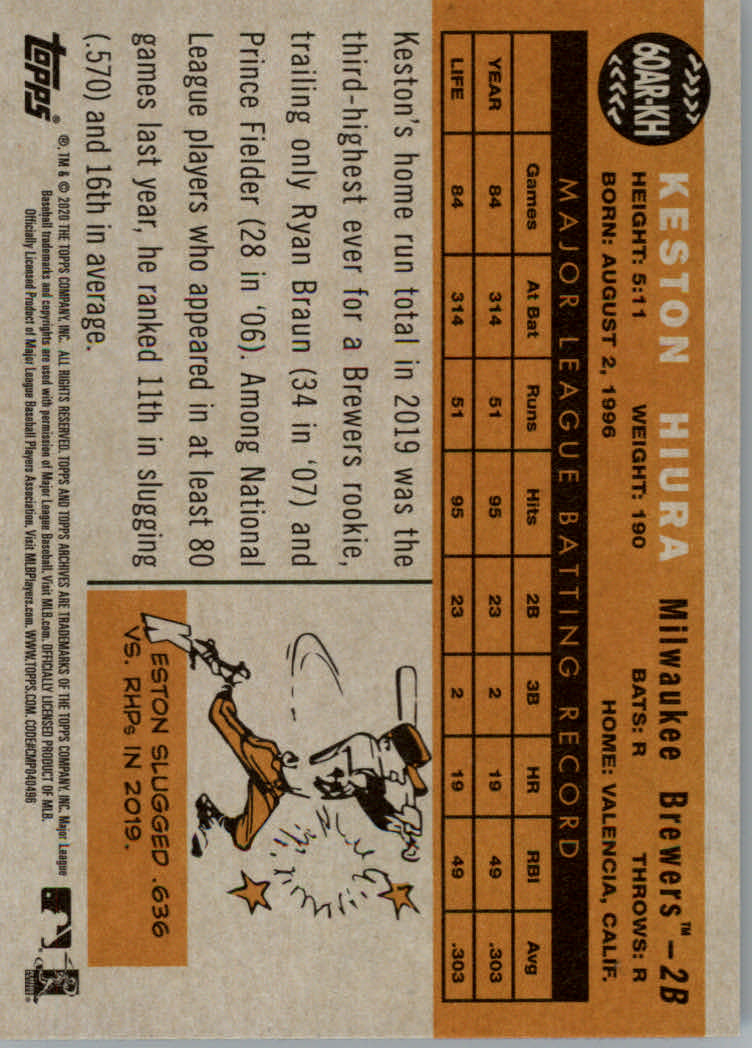 2020 Topps Archives Baseball '60 Topps All-Star Rookies Insert Cards - Picture 15 of 33