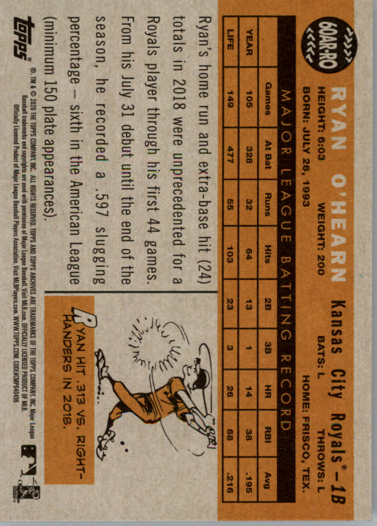 2020 Topps Archives Baseball '60 Topps All-Star Rookies Insert Cards - Picture 21 of 33