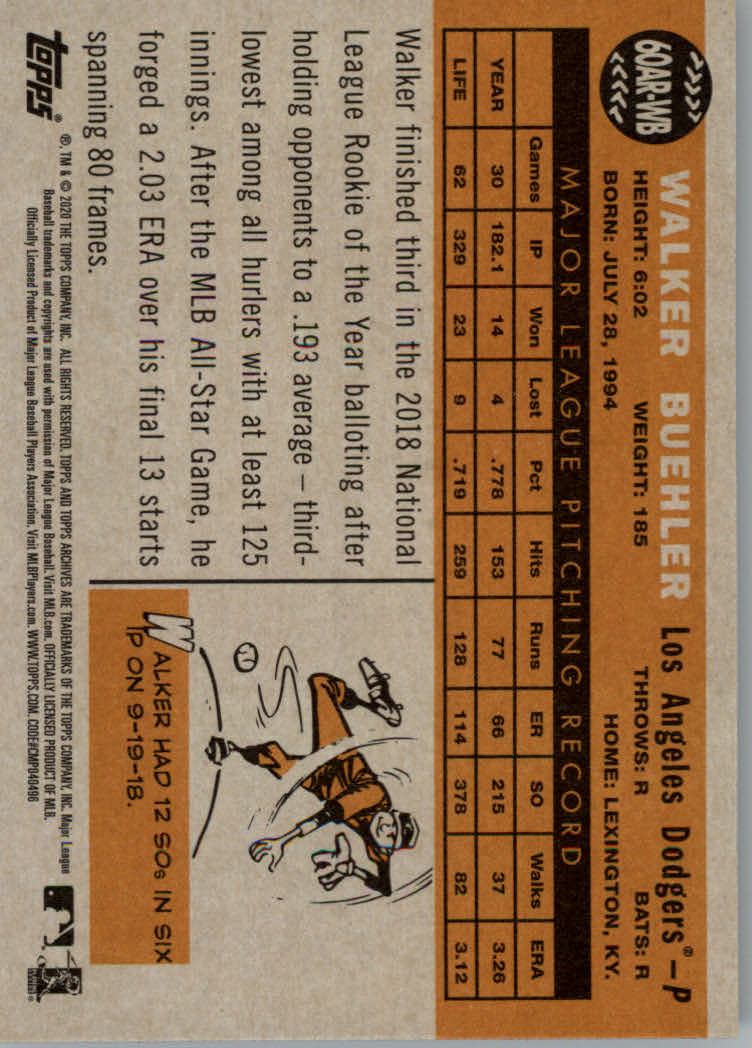 2020 Topps Archives Baseball '60 Topps All-Star Rookies Insert Cards - Picture 29 of 33