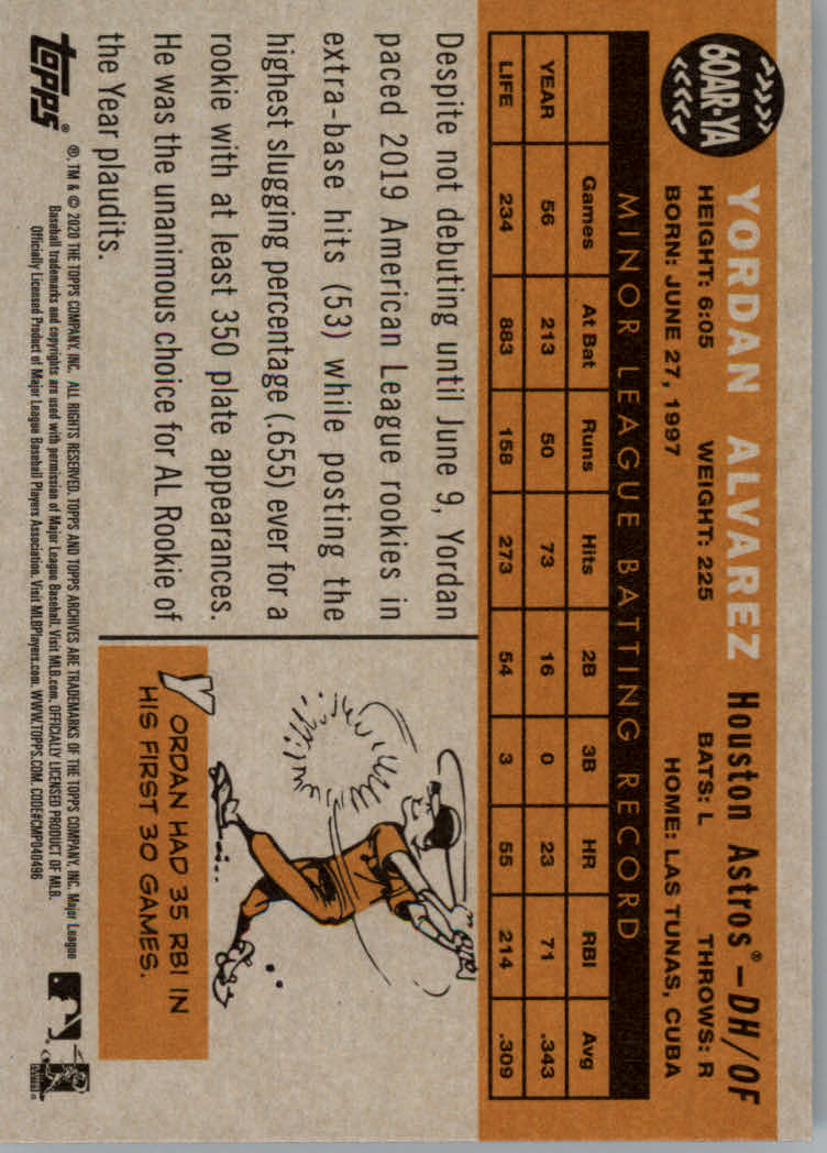 2020 Topps Archives Baseball '60 Topps All-Star Rookies Insert Cards - Picture 33 of 33