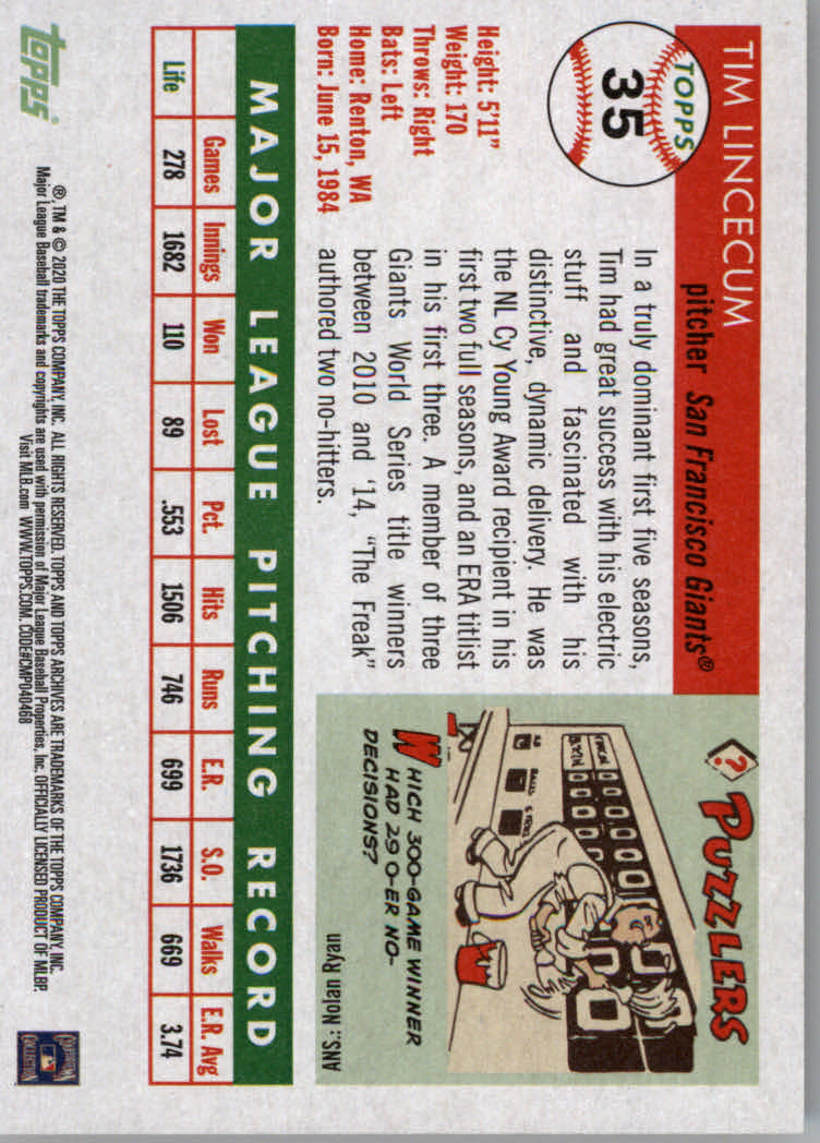 Tarjetas paralelas de béisbol y color 2020 Topps Archives - Imagen 27 de 31