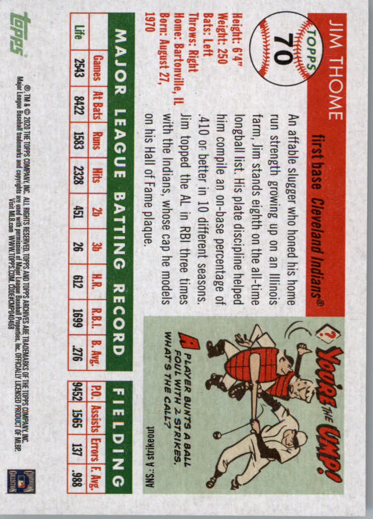 Tarjetas paralelas de béisbol y color 2020 Topps Archives - Imagen 15 de 31