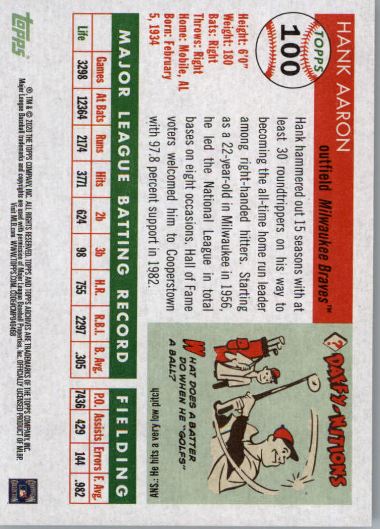 Tarjetas paralelas de béisbol y color 2020 Topps Archives - Imagen 17 de 31