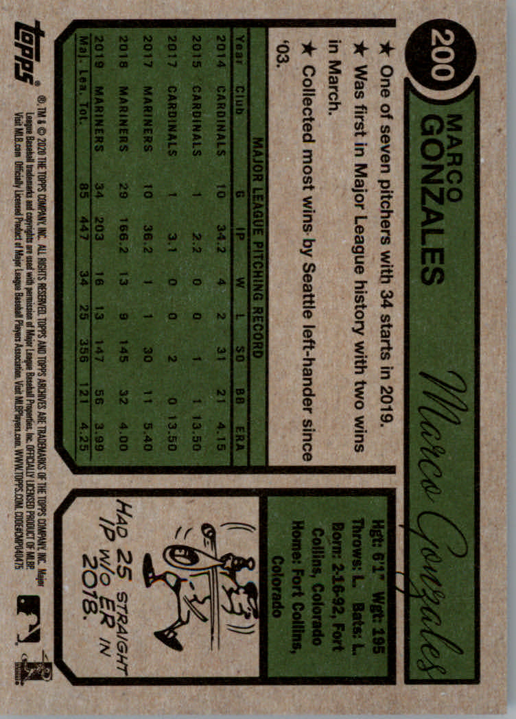 Tarjetas paralelas de béisbol y color 2020 Topps Archives - Imagen 21 de 31