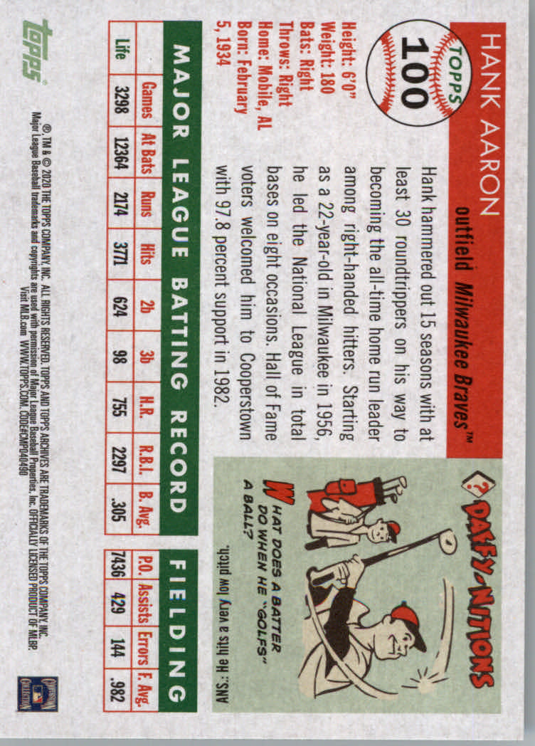 Tarjetas paralelas de béisbol y color 2020 Topps Archives - Imagen 3 de 31