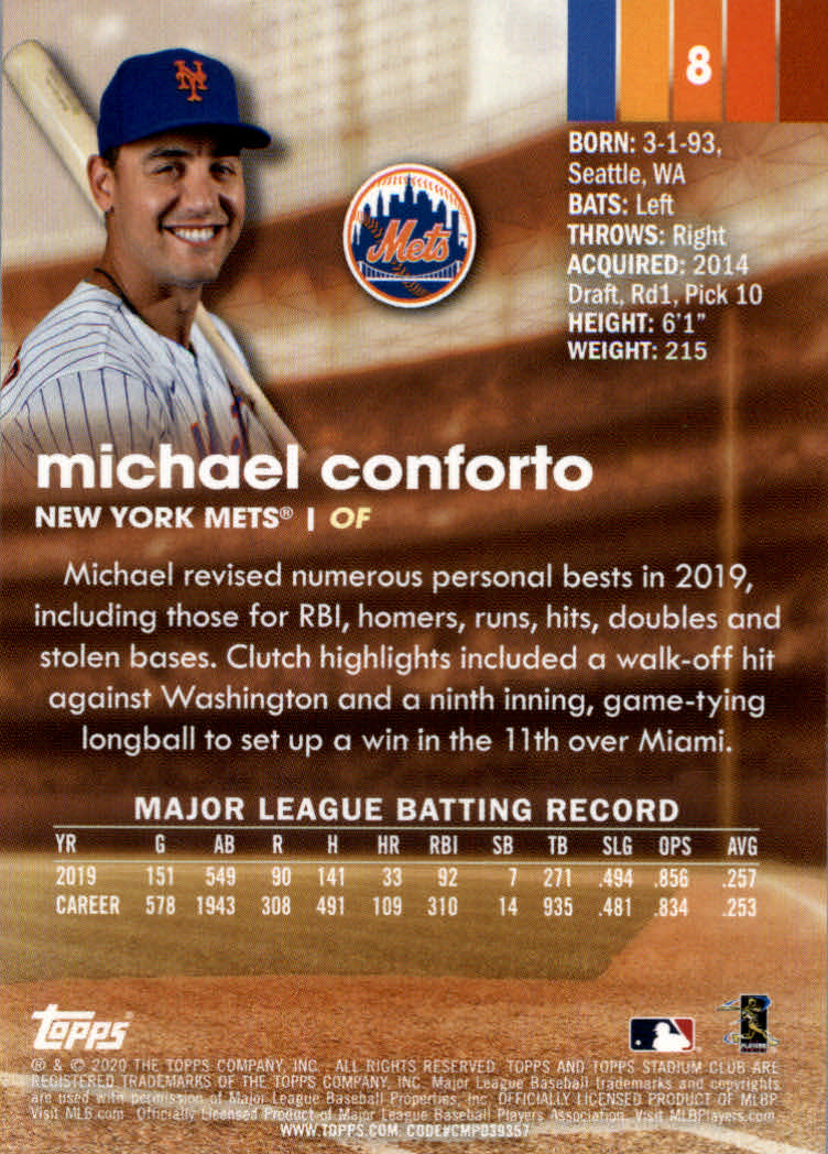 2020 Stadium Club (Topps) Baseball "Main Set" Cards #1 to #150 Rookies and Vets - Picture 17 of 281
