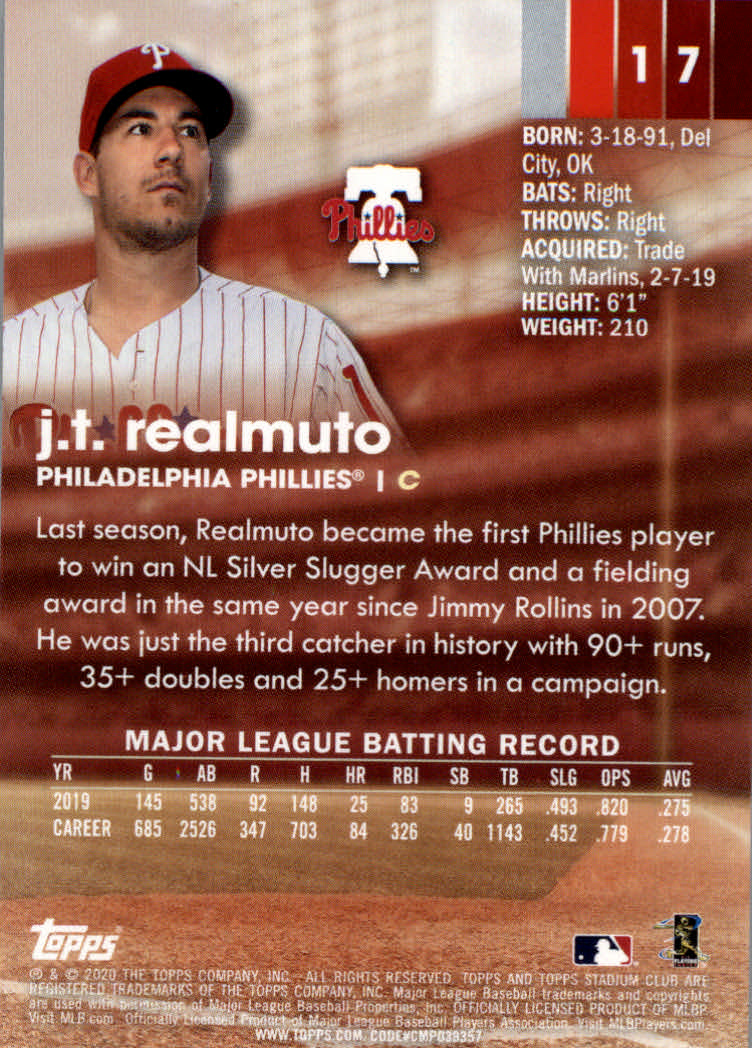 2020 Stadium Club (Topps) Baseball "Main Set" Cards #1 to #150 Rookies and Vets - Picture 33 of 281