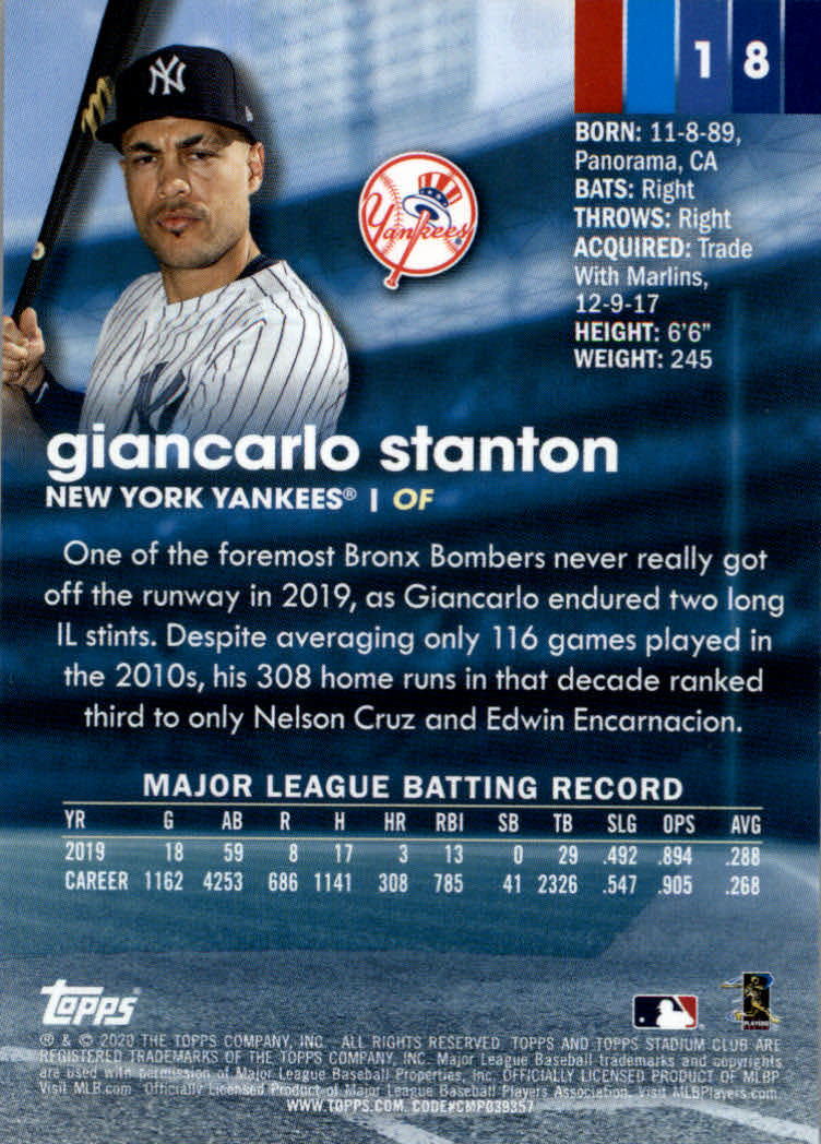 2020 Stadium Club (Topps) Baseball "Main Set" Cards #1 to #150 Rookies and Vets - Picture 35 of 281