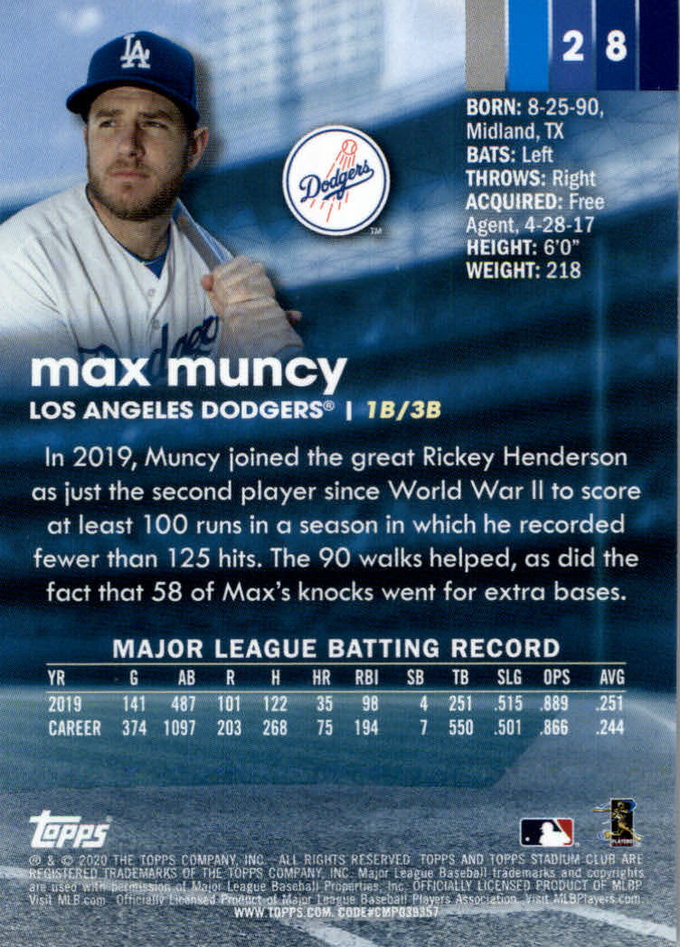 2020 Stadium Club (Topps) Baseball "Main Set" Cards #1 to #150 Rookies and Vets - Picture 53 of 281