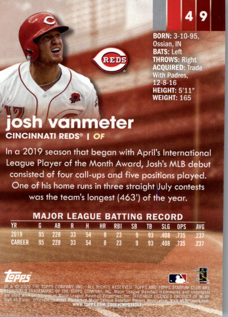 2020 Stadium Club (Topps) Baseball "Main Set" Cards #1 to #150 Rookies and Vets - Picture 93 of 281