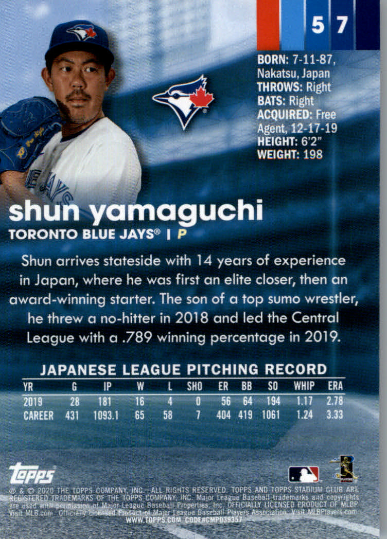 2020 Stadium Club (Topps) Baseball "Main Set" Cards #1 to #150 Rookies and Vets - Picture 107 of 281