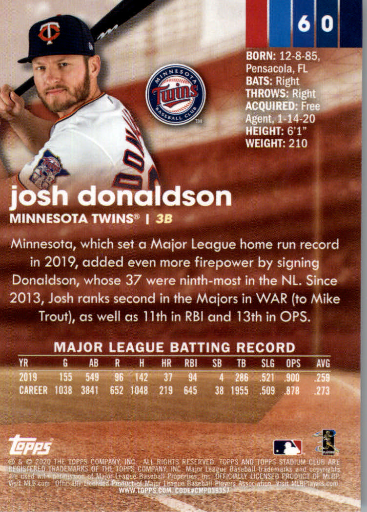 2020 Stadium Club (Topps) Baseball "Main Set" Cards #1 to #150 Rookies and Vets - Picture 113 of 281