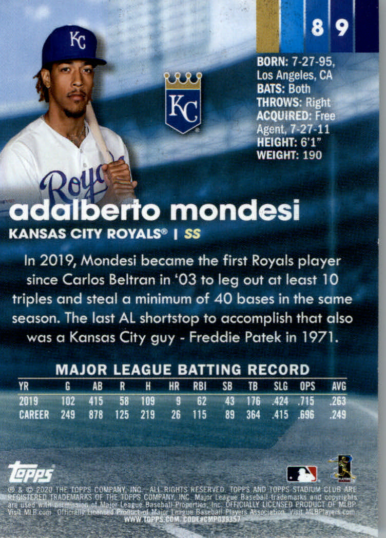 2020 Stadium Club (Topps) Baseball "Main Set" Cards #1 to #150 Rookies and Vets - Picture 165 of 281