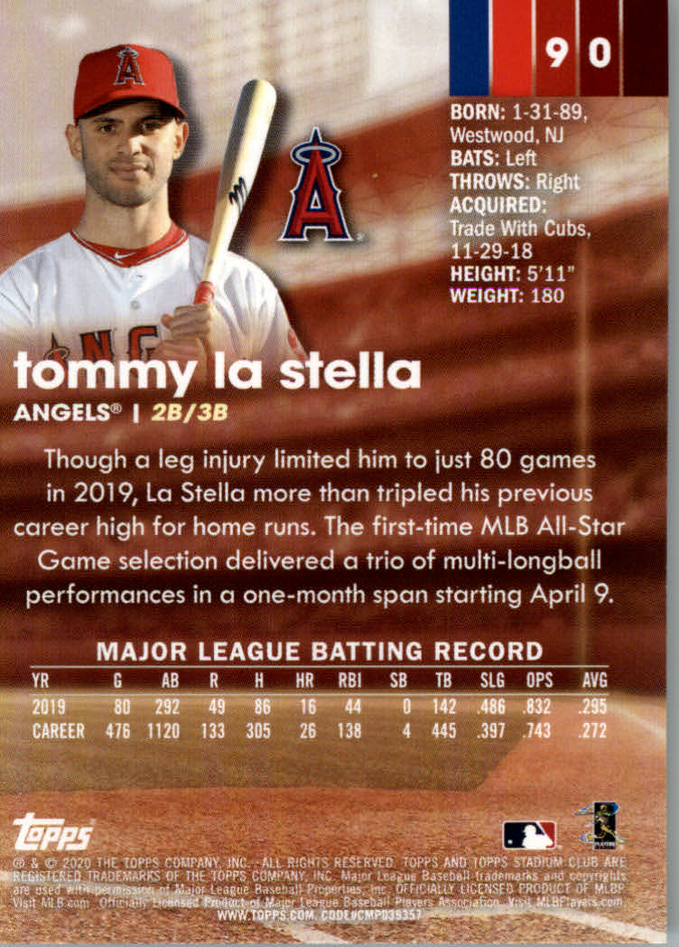 2020 Stadium Club (Topps) Baseball "Main Set" Cards #1 to #150 Rookies and Vets - Picture 167 of 281