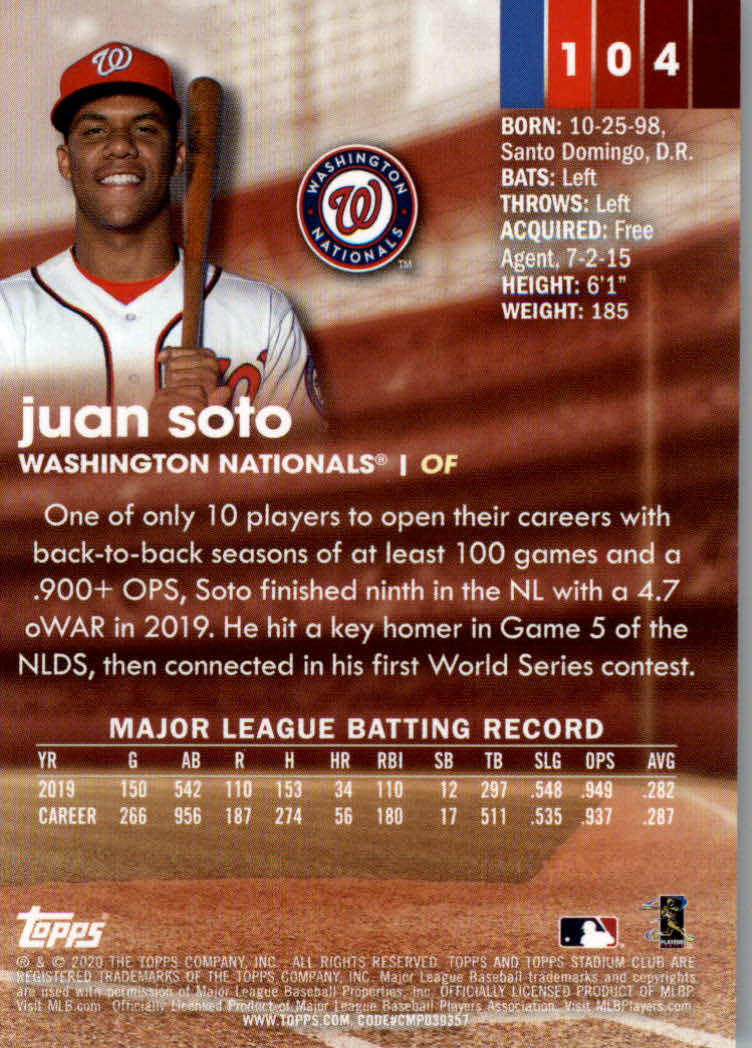 2020 Stadium Club (Topps) Baseball "Main Set" Cards #1 to #150 Rookies and Vets - Picture 193 of 281