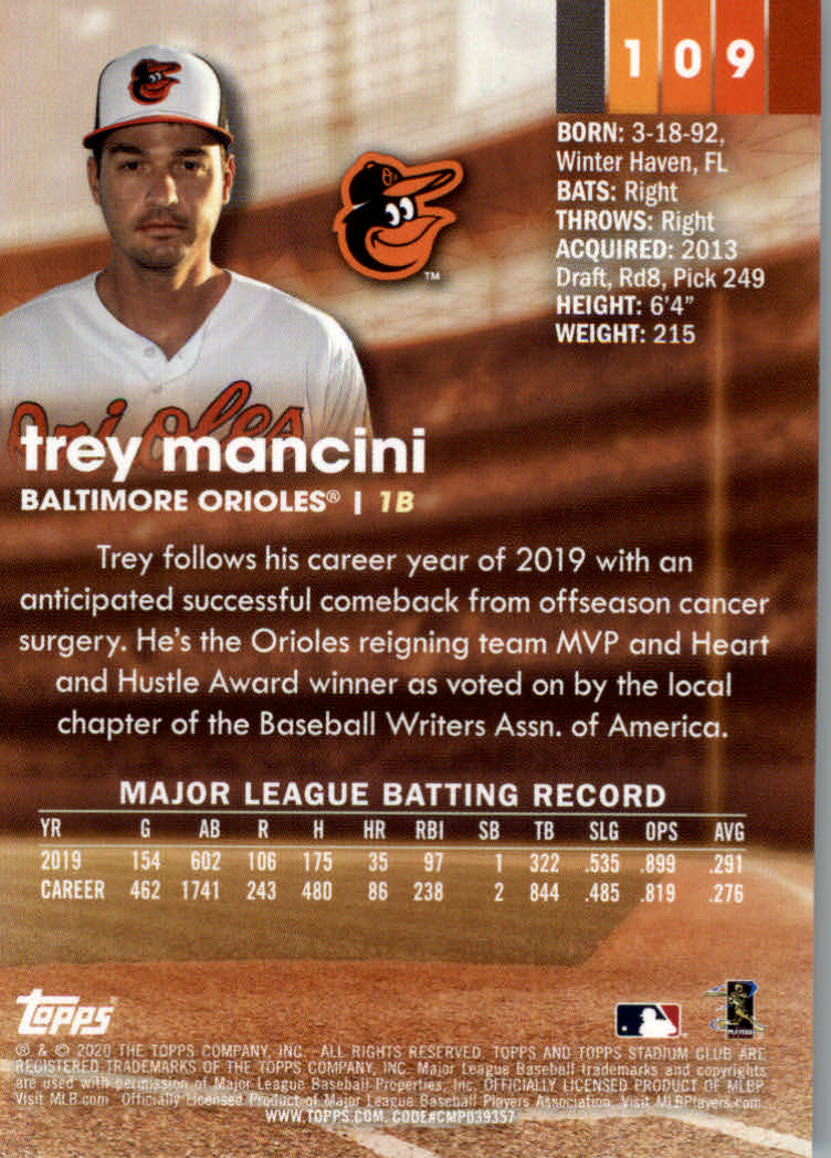 2020 Stadium Club (Topps) Baseball "Main Set" Cards #1 to #150 Rookies and Vets - Picture 203 of 281