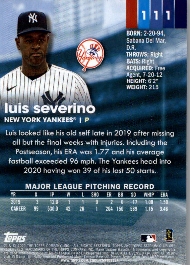 2020 Stadium Club (Topps) Baseball "Main Set" Cards #1 to #150 Rookies and Vets - Picture 207 of 281