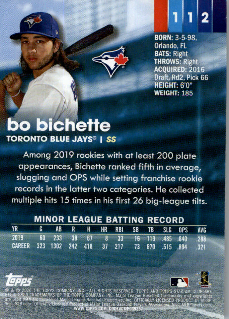 2020 Stadium Club (Topps) Baseball "Main Set" Cards #1 to #150 Rookies and Vets - Picture 209 of 281