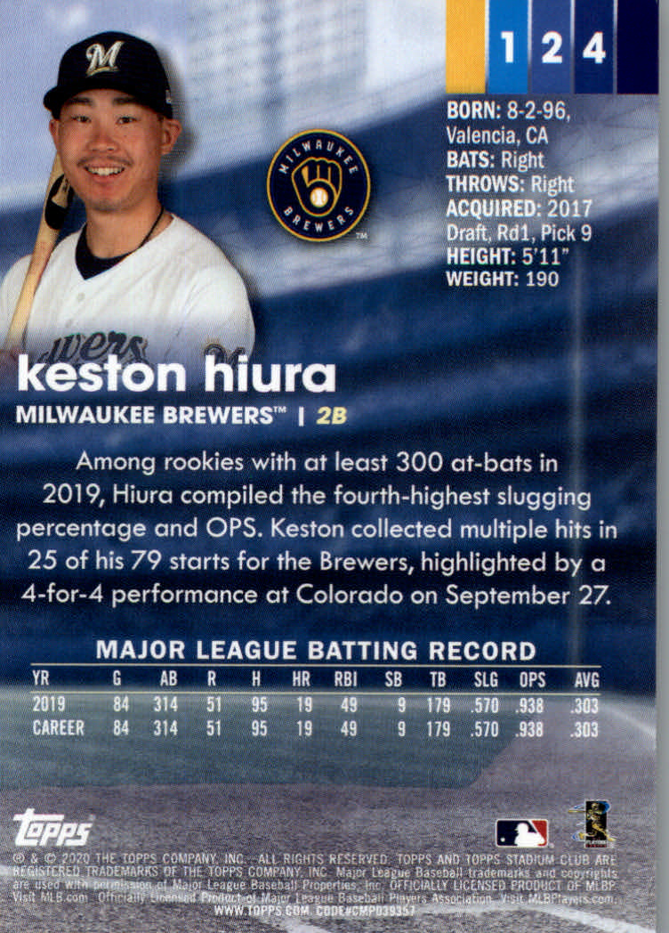 2020 Stadium Club (Topps) Baseball "Main Set" Cards #1 to #150 Rookies and Vets - Picture 231 of 281
