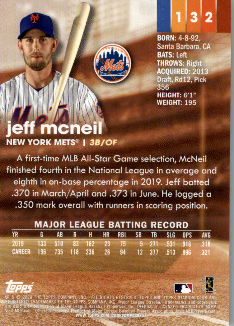 2020 Stadium Club (Topps) Baseball "Main Set" Cards #1 to #150 Rookies and Vets - Picture 247 of 281