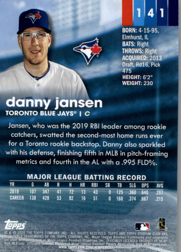 2020 Stadium Club (Topps) Baseball "Main Set" Cards #1 to #150 Rookies and Vets - Picture 265 of 281