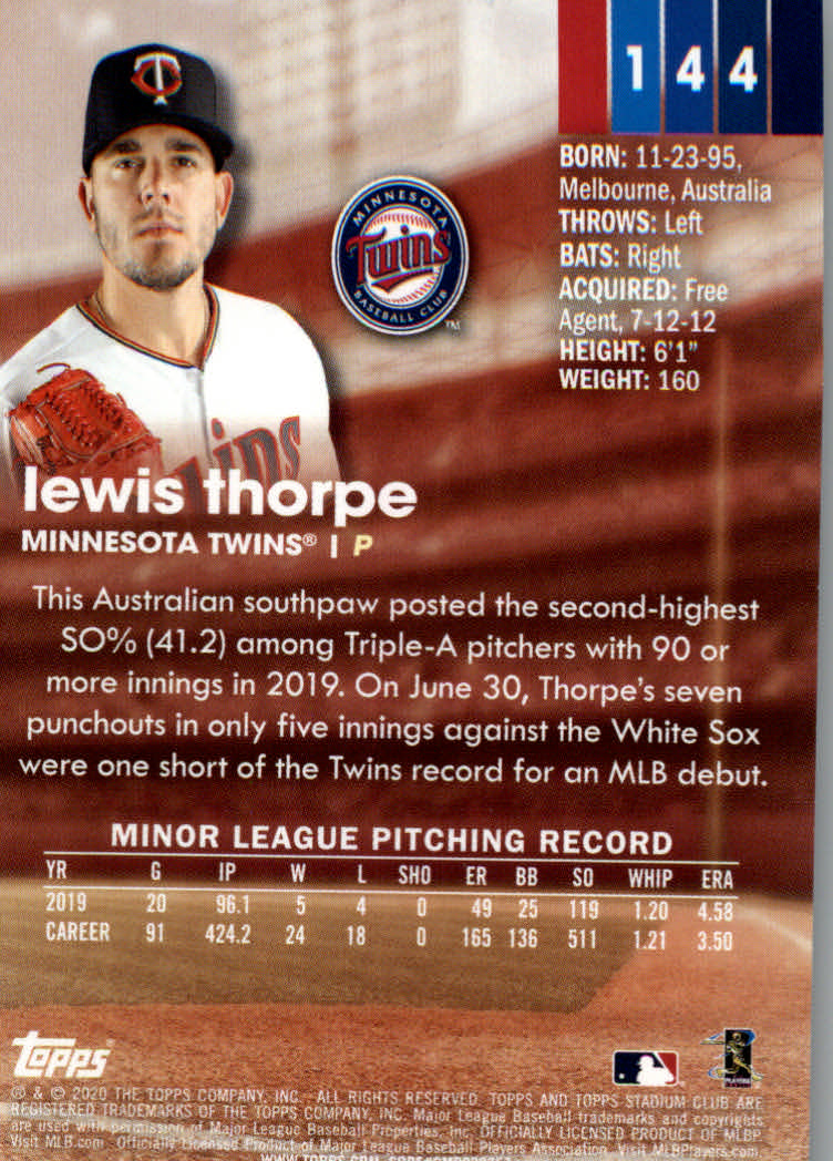 2020 Stadium Club (Topps) Baseball "Main Set" Cards #1 to #150 Rookies and Vets - Picture 271 of 281