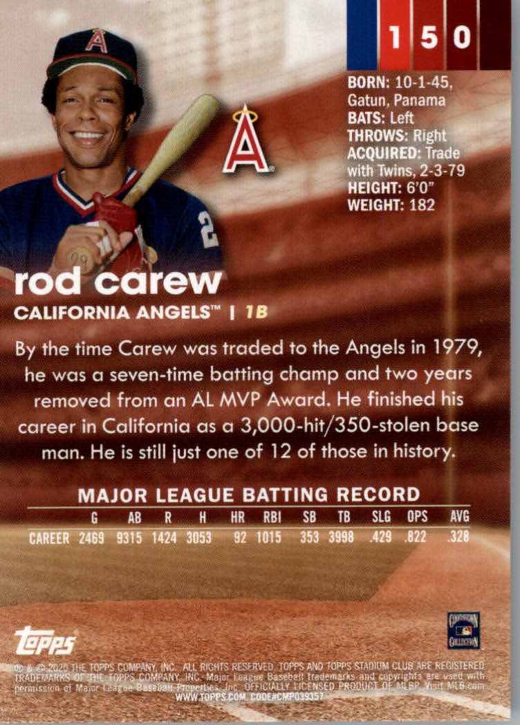 2020 Stadium Club (Topps) Baseball "Main Set" Cards #1 to #150 Rookies and Vets - Picture 281 of 281