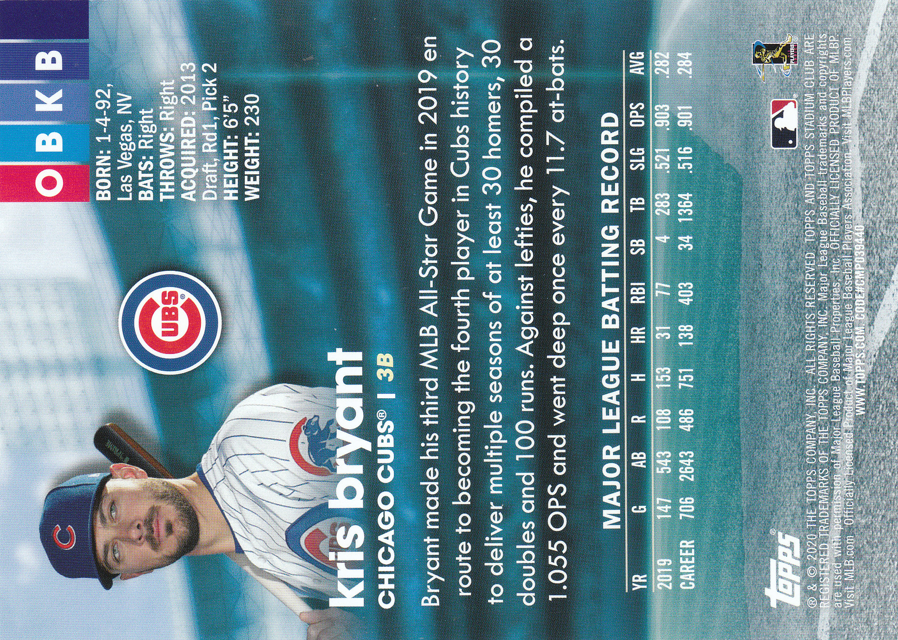 2020 Stadium Club (Topps) Baseball "Oversized Box Toppers" Insert Cards