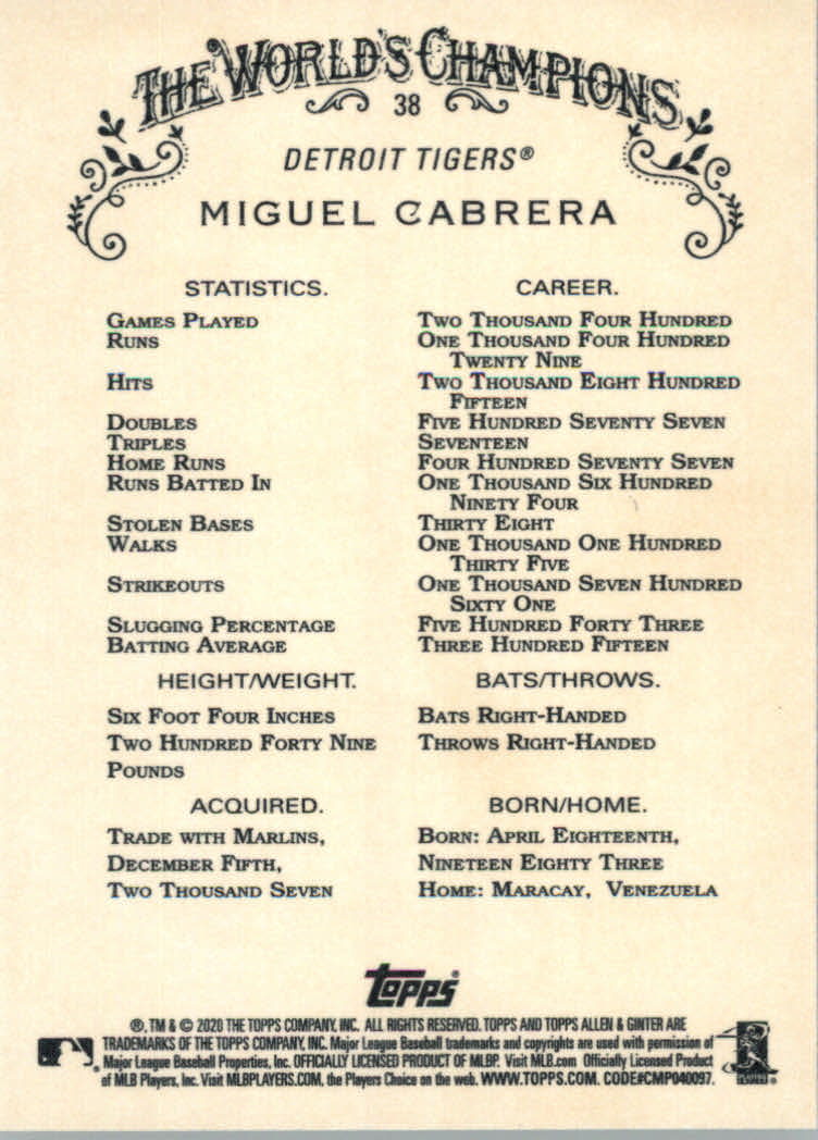 2020 Allen and Ginter (Topps) Baseball "Main Set" Base Cards #1 to #250 - Picture 69 of 467