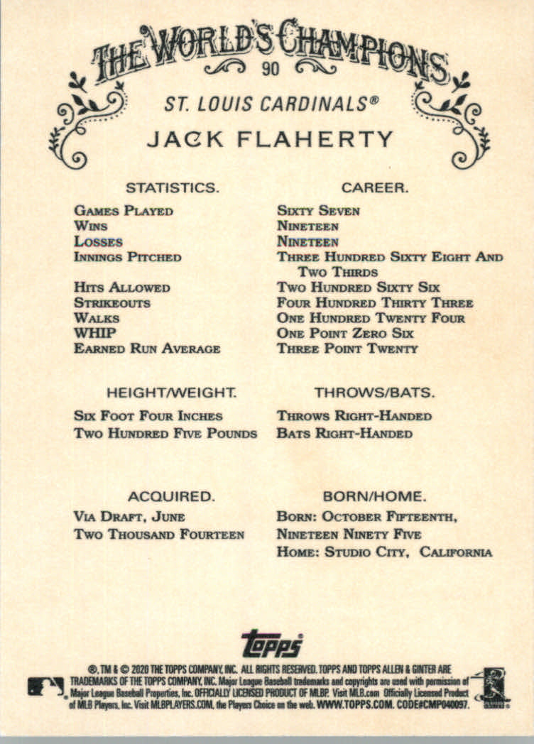 2020 Allen and Ginter (Topps) Baseball "Main Set" Base Cards #1 to #250 - Picture 163 of 467