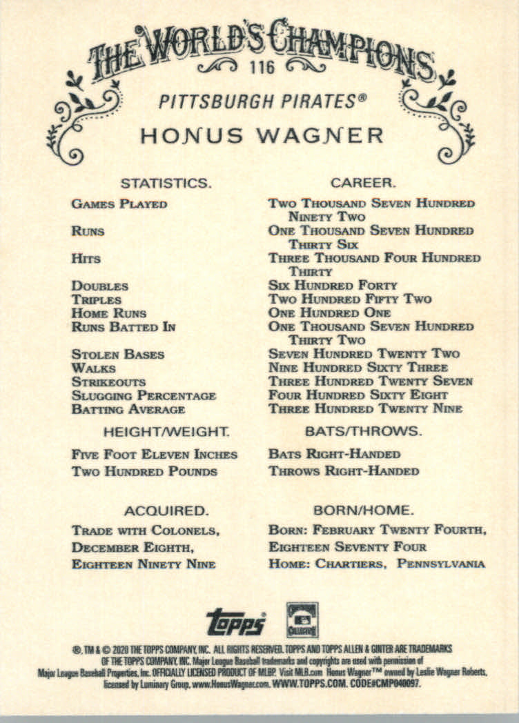 2020 Allen and Ginter (Topps) Baseball "Main Set" Base Cards #1 to #250 - Picture 207 of 467