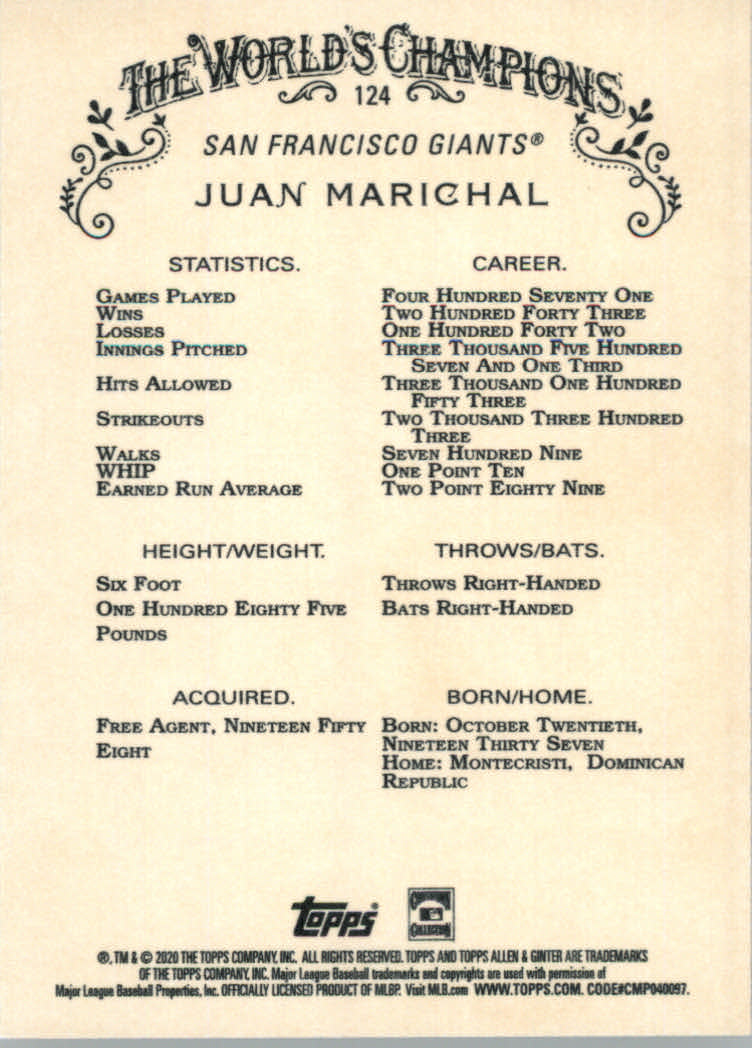 2020 Allen and Ginter (Topps) Baseball "Main Set" Base Cards #1 to #250 - Picture 223 of 467