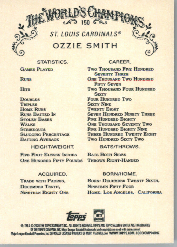 2020 Allen and Ginter (Topps) Baseball "Main Set" Base Cards #1 to #250 - Picture 269 of 467