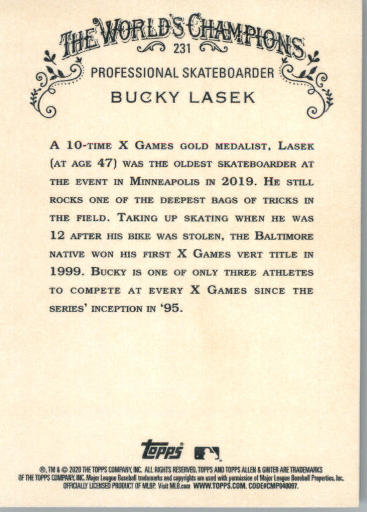 2020 Allen and Ginter (Topps) Baseball "Main Set" Base Cards #1 to #250 - Picture 429 of 467