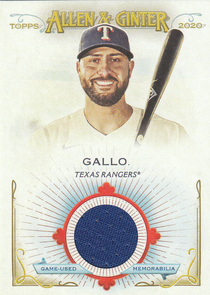 2020 Allen and Ginter (Topps) Baseball "Relics" Insert Cards - Picture 22 of 25