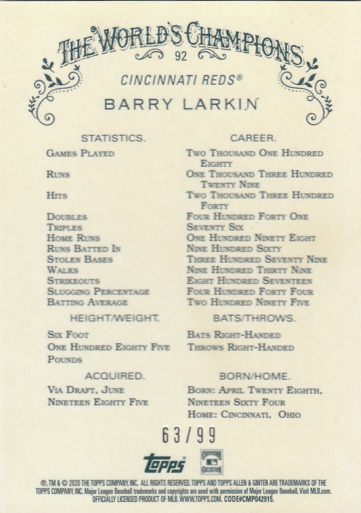 2020 Allen and Ginter Chrome (Topps) Baseball "Refractors" Parallel Cards - Bild 93 von 109